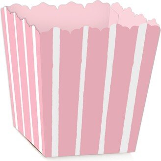 Big Dot Of Happiness Pink Stripes - Mini Favor Boxes - Simple Party Treat Candy Boxes - Set of 12