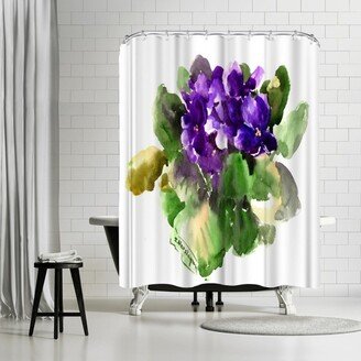 71 x 74 Shower Curtain, African Violets 2 by Suren Nersisyan