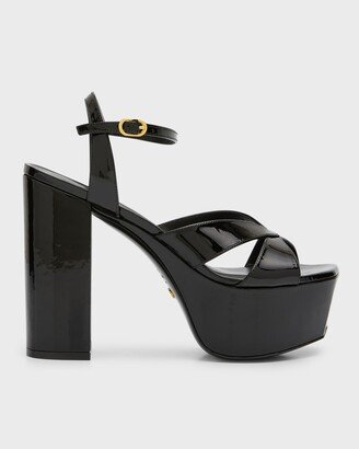 Miami Crisscross Ankle-Strap Platform Sandals-AA