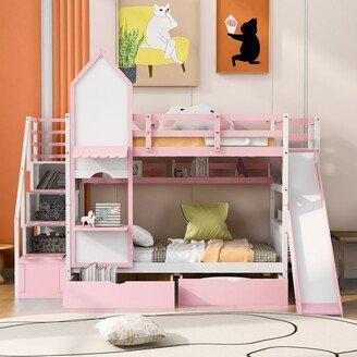 No Twin-Over-Twin Castle Style Bunk Bed