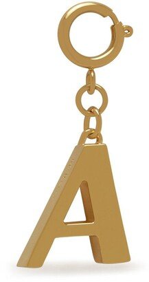 Alphabet Brass Keyring - A