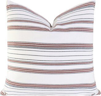 Burgundy Black & White Stripe Pillow Covers, Modern Farmhouse Covers, Throw Pillows For Couch