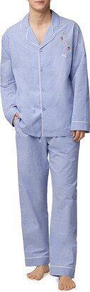 Embroidered Organic Cotton Pajamas