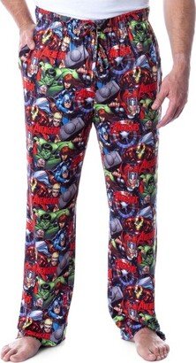 Marvel Mens' Avengers Unite Allover Character Loungewear Pajama Pants (XL) Multicoloured