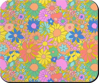 Mouse Pads: Groovy Meadow - Multi Mouse Pad, Rectangle Ornament, Multicolor