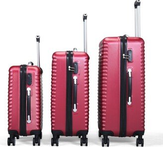 EDWINRAY 3-Piece Expandable Suitcase Luggage Sets with 8 Spinner Wheels, Carry-On Luggage Lightweight Suitcase Travel Set 20/24/28 Inches