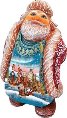 G.DeBrekht North Pole Looking Up Santa Figurine