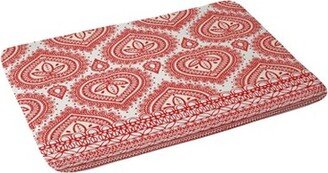 Mambo Art Studio Terracotta Sunset Memory Foam Bath Mat Red