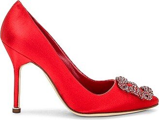 Hangisi 105 Satin Pump in Red