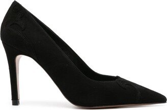 Coralie 100mm suede pumps