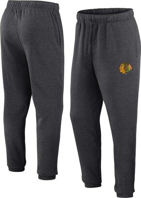 Men's Branded Heather Charcoal Chicago Blackhawks Form Tracking Sweatpants