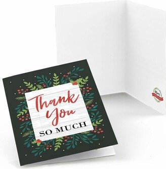 Big Dot Of Happiness Rustic Merry Friendsmas - Friends Christmas Party Thank You Cards (8 Count)