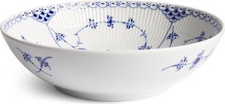 Blue Fluted Half Lace Bowl (21Cm)