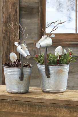 Women's Metal Deer Planters