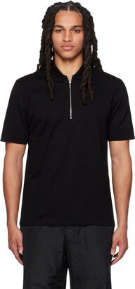 Black Half-Zip Polo-AA