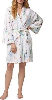 Just Married Print Organic Cotton Jersey Robe