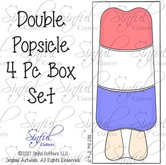 Double Popsicle Box Set - Cookie Cutters/Fondant Clay