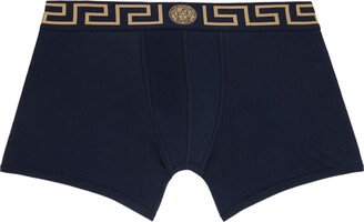 Blue Greca Border Long Boxers