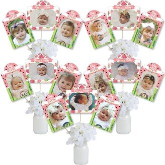 1St Birthday One in A Melon - Fruit First Party Picture Centerpiece Sticks Photo Table Toppers 15 Pieces