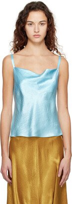 Blue Cowl Neck Camisole