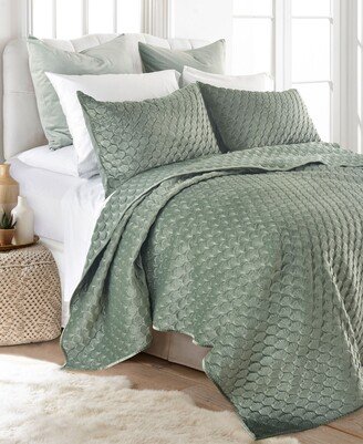 Merano Velvet Sea Spray Quilt, Full/Queen