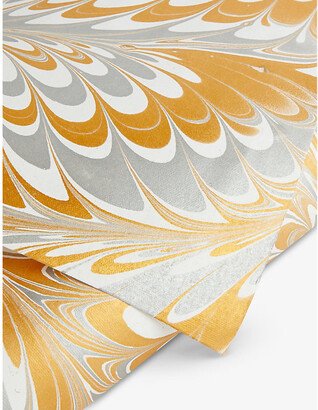 Selfridges Edit Hand-marbled Abstract-pattern Recycled-cotton Paper Wrapping Paper-AE