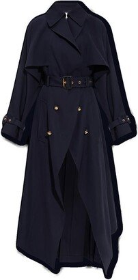 Double-Breasted Belted Trench Parka