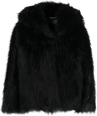 Faux-Fur Hooded Coat-AH