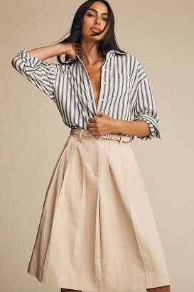 Flat White Pleated Trouser Skirt