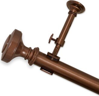 Optima Orbus Finial Brown Adjustable Curtain Rods