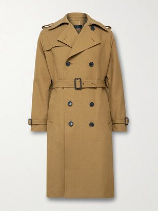 Trenton Double-Breasted Belted Cotton-Canvas Trench Coat