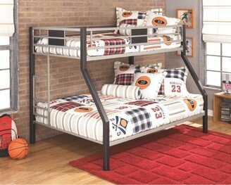 Dinsmore Black and Grey Twin/Full Bunk Bed