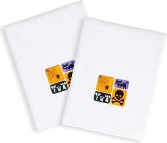 Spooky Embroidered Luxury 100% Turkish Cotton Hand Towels - Set of 2