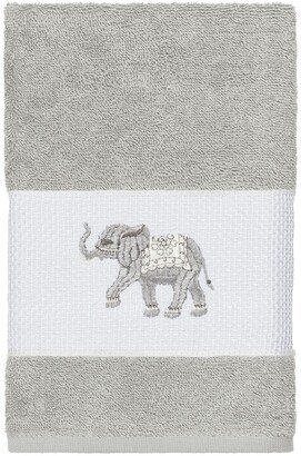 Quinn Embellished Hand Towel - Light Grey