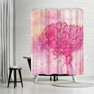 71 x 74 Shower Curtain, Painted Peony by Paula Mills