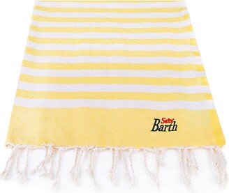 Classic Honeycomb Fouta With Yellow Stripes