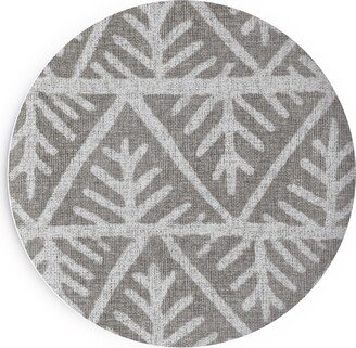 Salad Plates: Textured Mudcloth Salad Plate, Gray