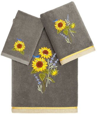 Turkish Cotton Girasol 3Pc Embellished Towel Set-AB