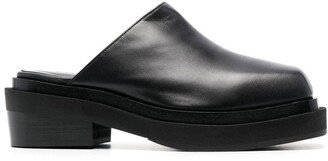 Zoe leather clogs