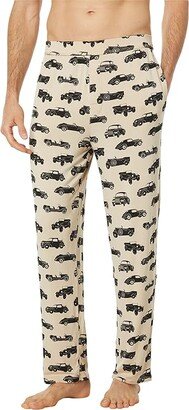 Pajama Pants (Burlap Vintage Cars) Men's Pajama