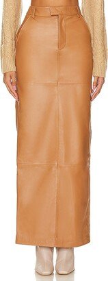 Anabella Leather Maxi Skirt