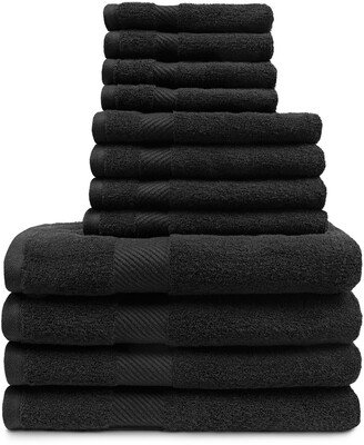 Highly Absorbent 12Pc Egyptian Cotton Towel Set-AD