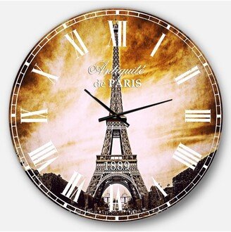 Designart Landscape Oversized Round Metal Wall Clock - 36 x 36