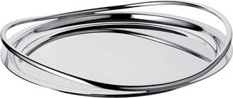 Vertigo 39cm silver-plated round tray