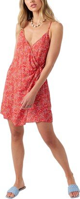 Juniors' Marlo Ditsy Floral-Print Tie-Front Dress