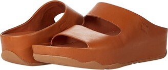 Shuv Two-Bar Leather Slides (Light Tan) Women's Shoes