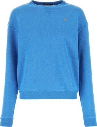 Logo Embroidered Crewneck Sweatshirt-AM