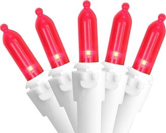 Northlight Set of 50 Red Led Mini Christmas Lights 4 Spacing - White Wire