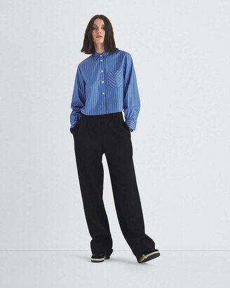 Maxine Cropped Cotton Poplin Shirt Classic Fit Button Down
