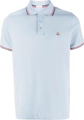 Logo-Patch Short-Sleeved Polo Shirt-AB